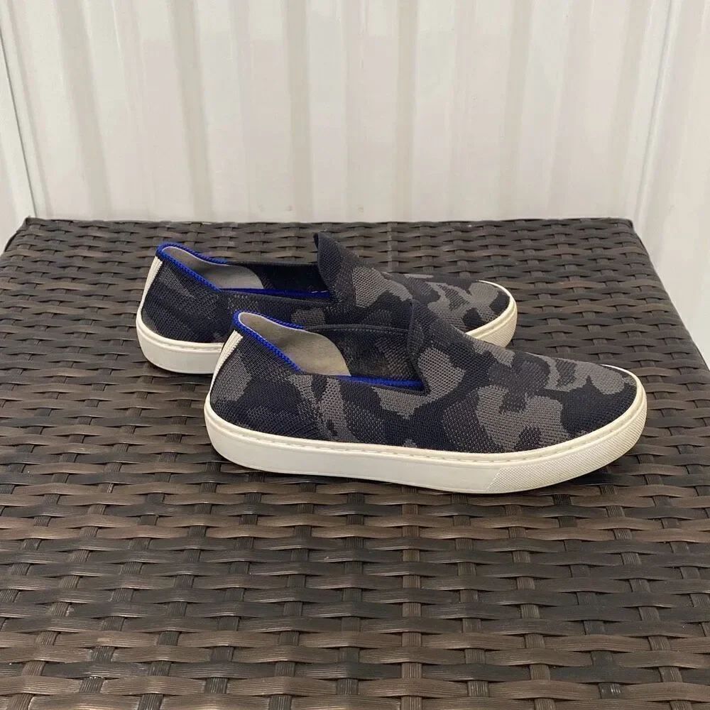 Rothy’s gray camo original slip on sneakers woman’s size 5.5
